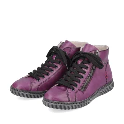Rieker Damen Schnürstiefel aubergine-schwarz