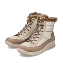 Rieker Damen Schnürstiefel vanillebeige