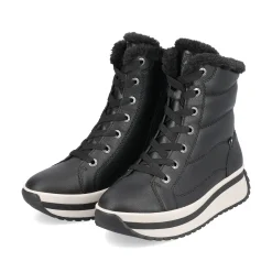 Rieker Damen Schnürstiefel urbanschwarz