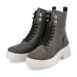 Rieker Damen Schnürstiefel graphite
