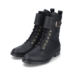 Rieker Damen Schnürstiefel asphaltschwarz