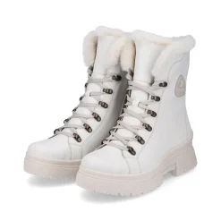 Rieker Damen Schnürstiefel frost white