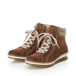 Rieker Damen Schnürstiefel karamellbraun
