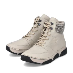 Rieker Damen Schnürstiefel hellbeige