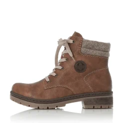 Rieker Damen Schnürstiefel nussbraun