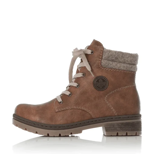 Rieker Damen Schnürstiefel nussbraun