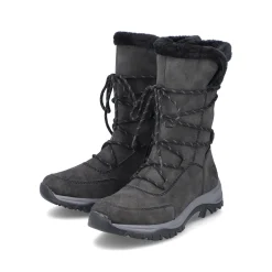 Rieker Damen Schnürstiefel stahlgrau