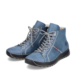 Rieker Damen Schnürstiefel californiablau