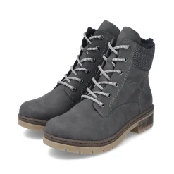 Rieker Damen Schnürstiefel asphaltgrau