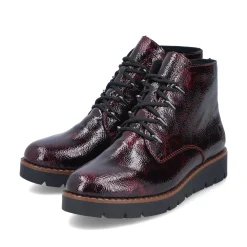Rieker Damen Schnürstiefel bordeaux