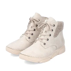 Rieker Damen Schnürstiefel hellbeige