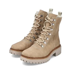 Rieker Damen Schnürstiefel braunbeige