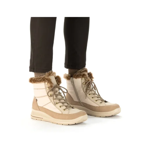 Rieker Damen Schnürstiefel vanillebeige