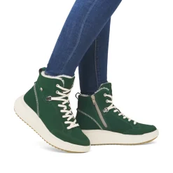Rieker Damen Schnürstiefel waldgrün