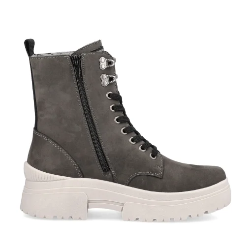 Rieker Damen Schnürstiefel graphite
