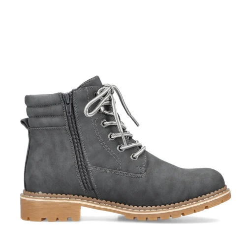 Rieker Damen Schnürstiefel granitgrau
