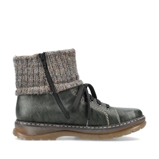 Rieker Damen Schnürstiefel grüngrau