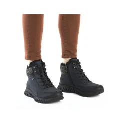 Rieker Damen Schnürstiefel dunkelblau