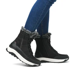 Rieker Damen Schnürstiefel urbanschwarz