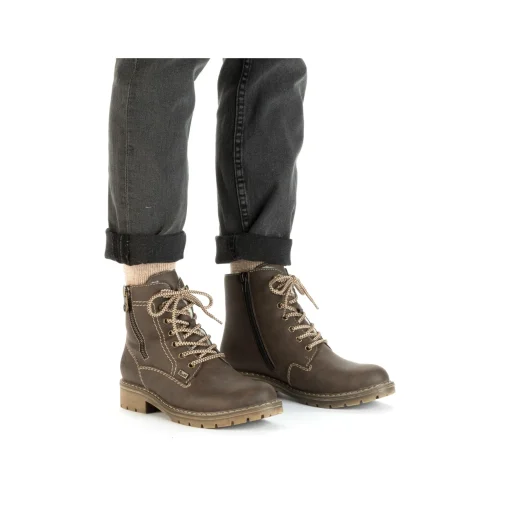 Rieker Damen Schnürstiefel zimtbraun