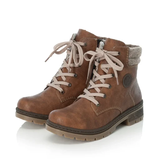 Rieker Damen Schnürstiefel nussbraun