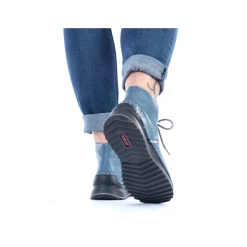 Rieker Damen Schnürstiefel californiablau