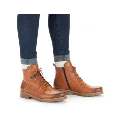 Rieker Damen Schnürstiefel karamellbraun