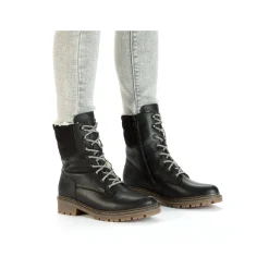 Rieker Damen Schnürstiefel tiefschwarz
