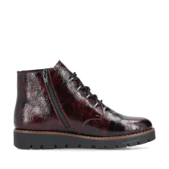 Rieker Damen Schnürstiefel bordeaux