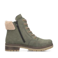 Rieker Damen Schnürstiefel laubgrün