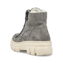 Rieker Damen Schnürstiefel quarzgrau
