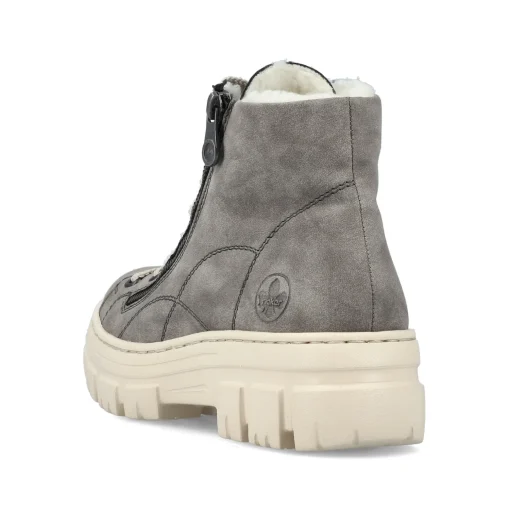 Rieker Damen Schnürstiefel quarzgrau