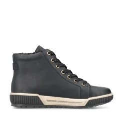 Rieker Damen Schnürstiefel asphaltschwarz