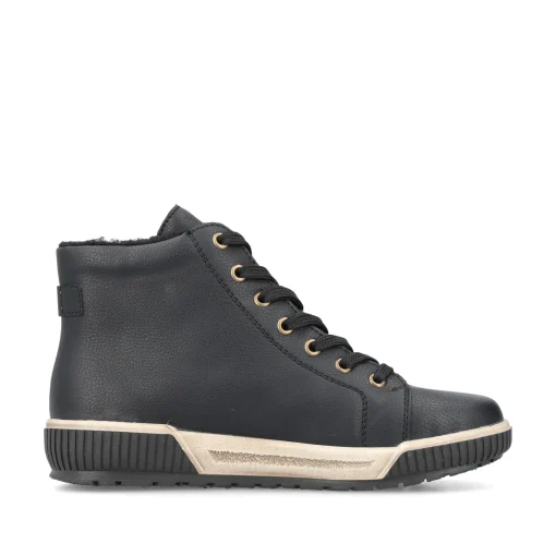 Rieker Damen Schnürstiefel asphaltschwarz