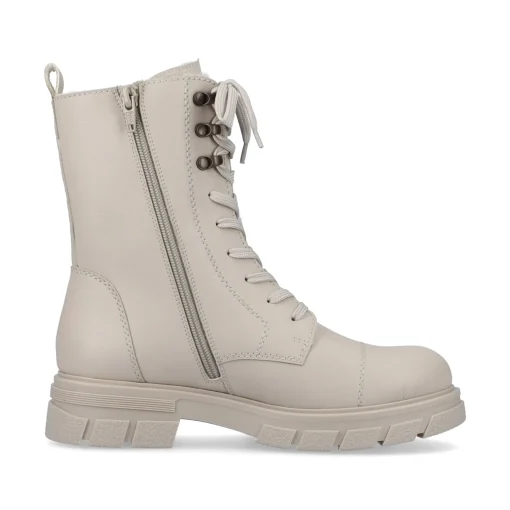 Rieker Damen Schnürstiefel hellbeige