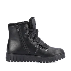 Rieker Damen Schnürstiefel tiefschwarz