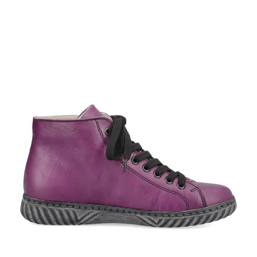 Rieker Damen Schnürstiefel aubergine-schwarz