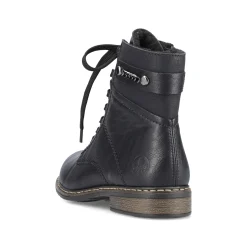 Rieker Damen Schnürstiefel tiefschwarz
