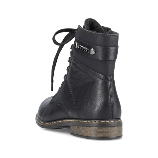 Rieker Damen Schnürstiefel tiefschwarz