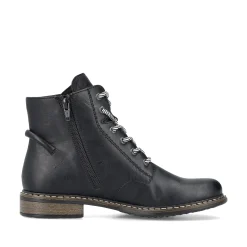 Rieker Damen Schnürstiefel asphaltschwarz
