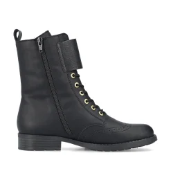 Rieker Damen Schnürstiefel asphaltschwarz