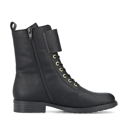 Rieker Damen Schnürstiefel asphaltschwarz
