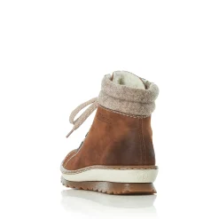 Rieker Damen Schnürstiefel karamellbraun