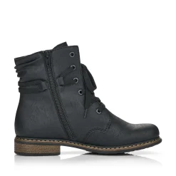 Rieker Damen Schnürstiefel asphaltschwarz