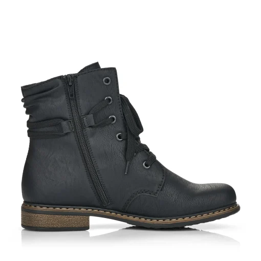 Rieker Damen Schnürstiefel asphaltschwarz