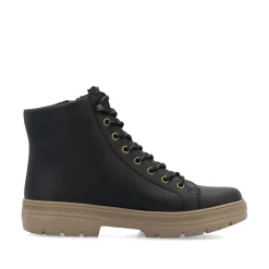 Rieker Damen Schnürstiefel asphaltschwarz