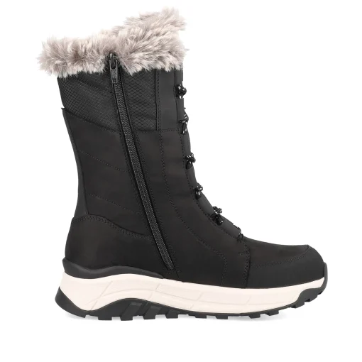 Rieker Damen Schnürstiefel asphaltschwarz