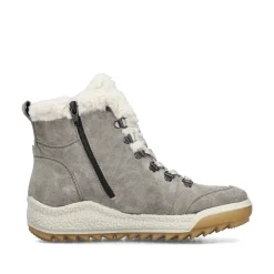 Rieker Damen Schnürstiefel steingrau