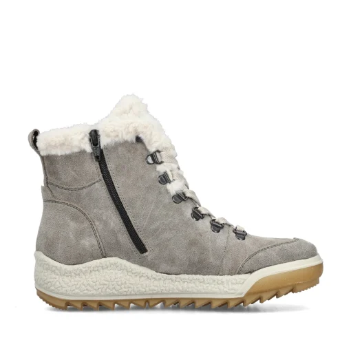 Rieker Damen Schnürstiefel steingrau