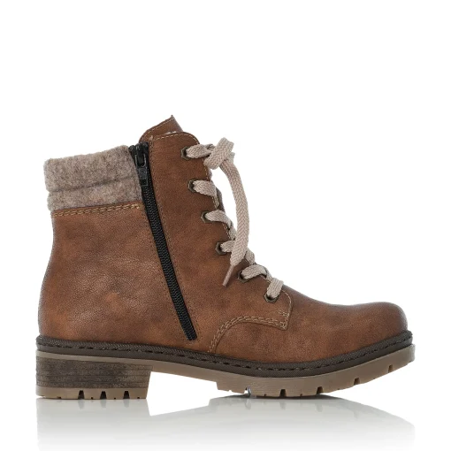 Rieker Damen Schnürstiefel nussbraun